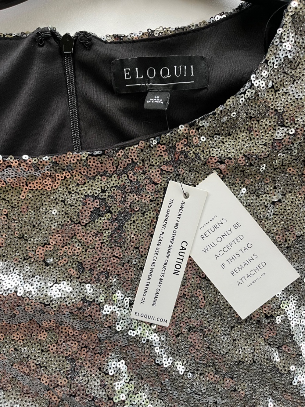 Eloquii long sleeve sequin dress size 16 - Picture 6 of 12